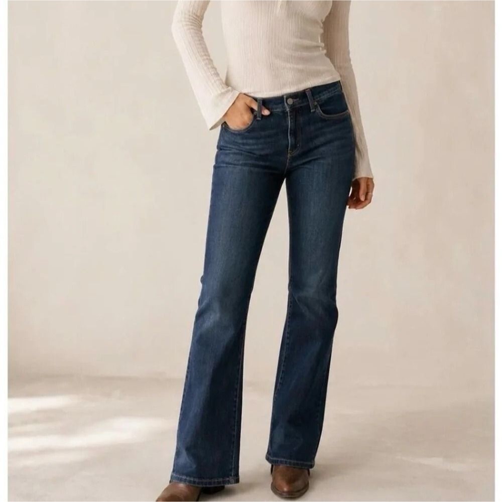 Levi's 515 Boot Cut High-Rise Dark Wash Denim Women's Jeans Size 16